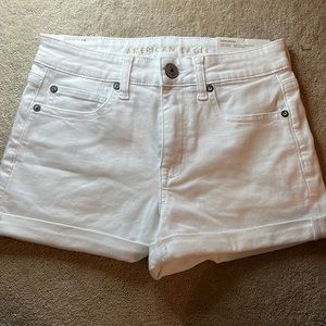 American Eagle White Denim Shorts